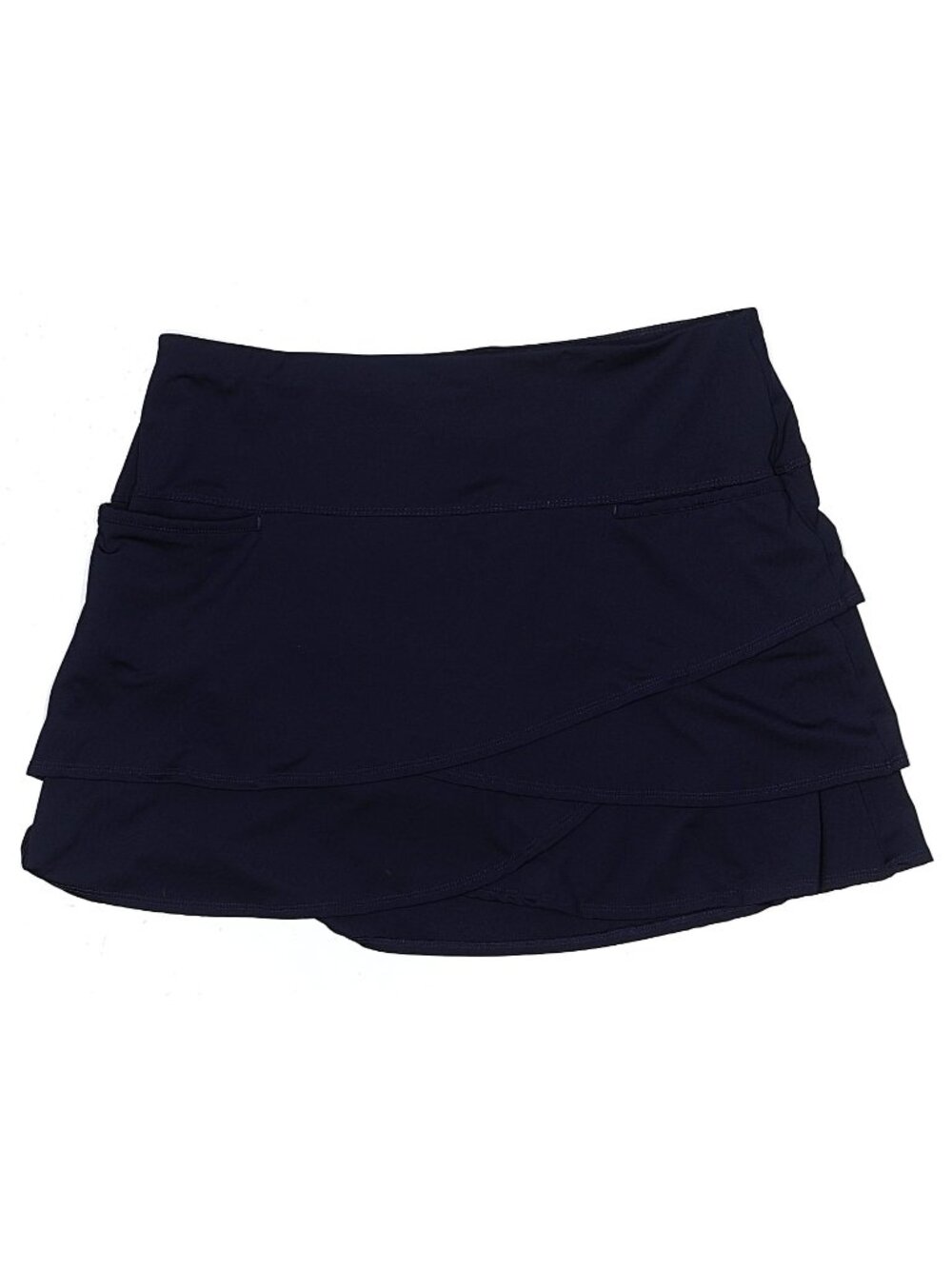 Lucky in Love golf skirt sz XL NAVY Scallop A-Line Skort pockets